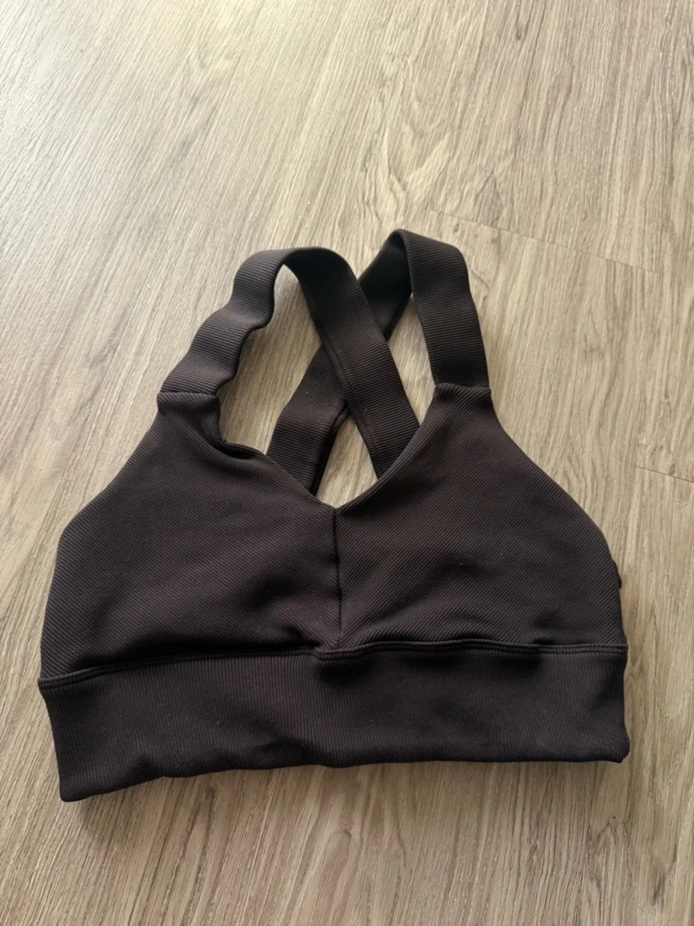 ALO Yoga Black Crisscross Back Sports Bra
